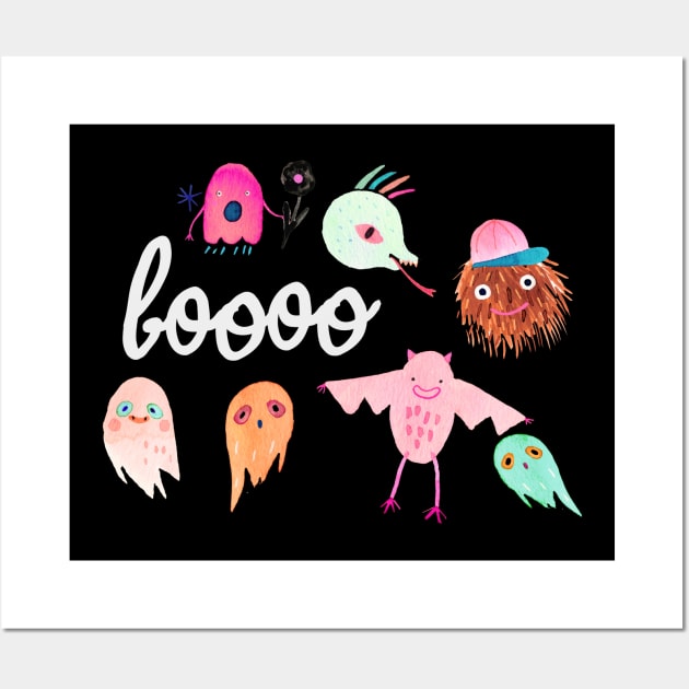 Halloween Booo Wall Art by ninoladesign